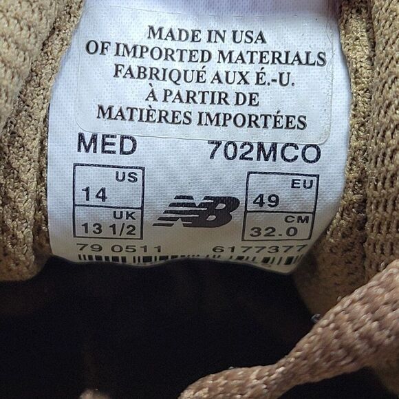 New Balance Rappel Low Tactical Boots Mens Size 14 Desert Tan 702MCO Made In USA - Picture 12 of 12